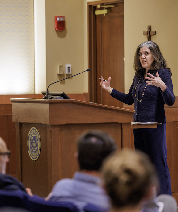 Margarita Mooney Clayton giving the annual Maritain lecture at Notre Dame University